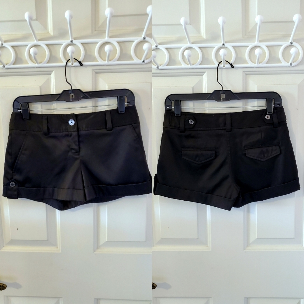 SOLD 3/16 | Express Dressy Black Satin Shorts